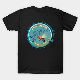 MODERN SANTA ON A MOTORCYCLE!! T-Shirt